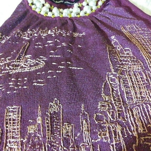 Michael Simon top with bead embellishments - Picture 4 of 6